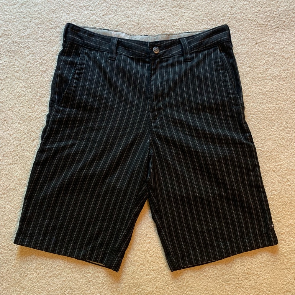 LIGHTLY WORN!! RUSTY Black and White Stitch Cargo Shorts!